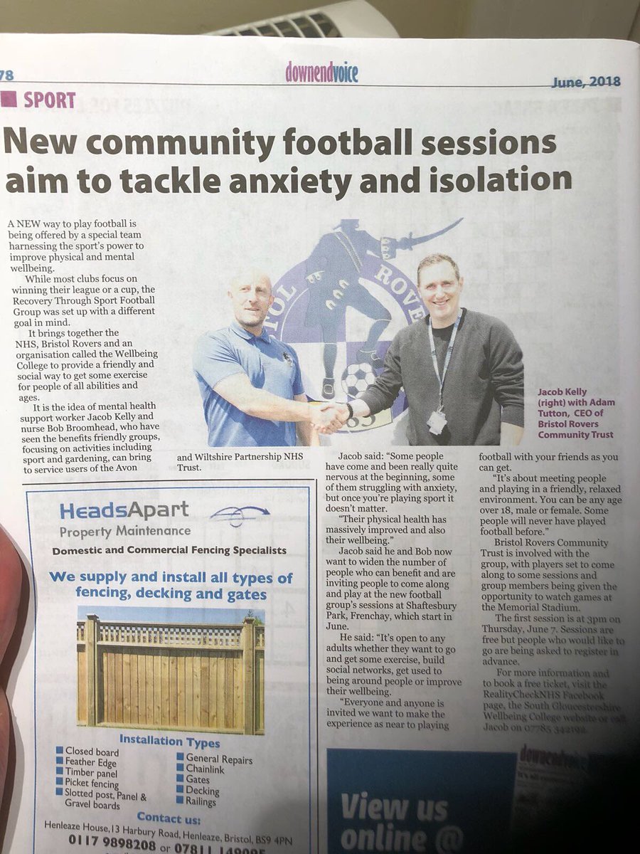 RealityCheckNHS's tweet photo. We're so proud of our new project #RecoveryThroughSport , there's still spaces available starting Thursday 7th June 3pm Shaftesbury park https://t.co/WjIgk3gpcB