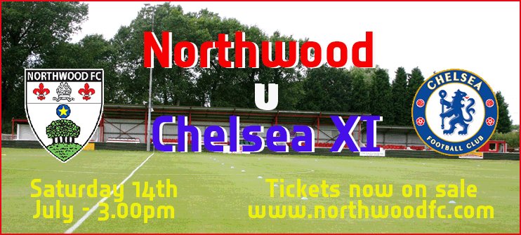 NorthwoodFC's tweet photo. Tickets for the Pete Barry Memorial Trophy fixture against Chelsea XI on Saturday 14th July are now on sale. They can be purchased on-line through https://t.co/IFcOMunt7c or by postal application. Click https://t.co/Qf3GxHQXHJ for details of how to order. https://t.co/evHwLtr10X