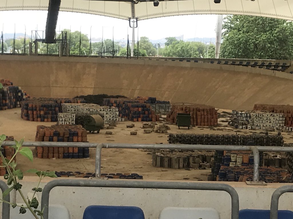 _Aadeolaa's tweet photo. The famous N5 BILLION stoves of GEJ administration, one of the achievements of his administration found abandoned at our National Stadium Abuja. #GEJstartedit #GEJcompletedit #Theirhero https://t.co/WuOLKVhL4q