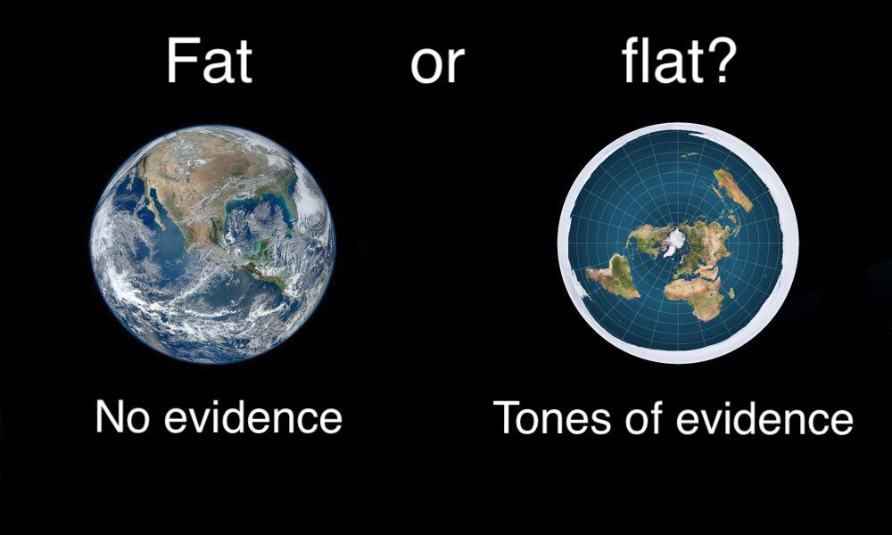 Flatearthers18's tweet photo. There’s a tone of evidence of a Flat Earth &amp; none of a globe Earth other than fake pictures/footage &amp; NASA saying so.

Research #FlatEarth https://t.co/nqYPl4OiyB