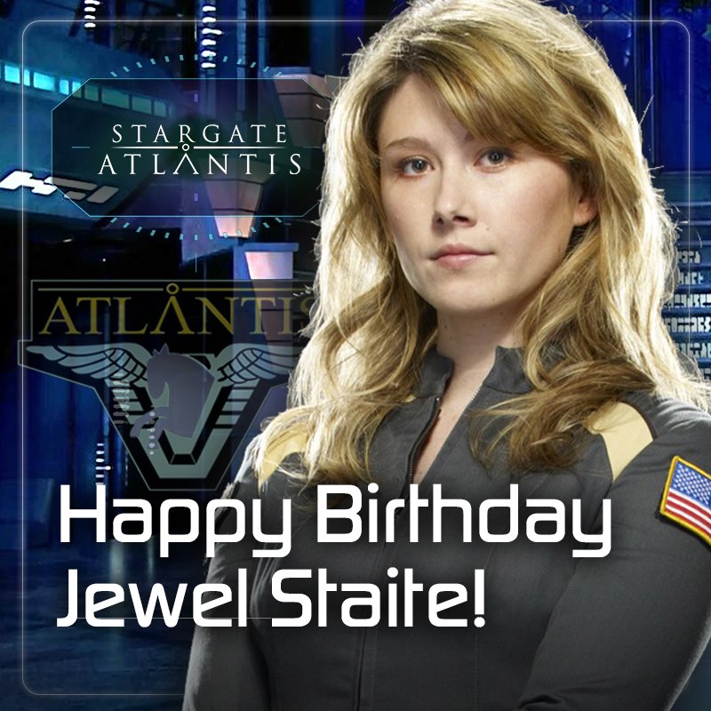 Happy birthday to Stargate Atlantis Dr. Keller - Jewel Staite! We wish you a beautiful day in the Pegasus Galaxy! 