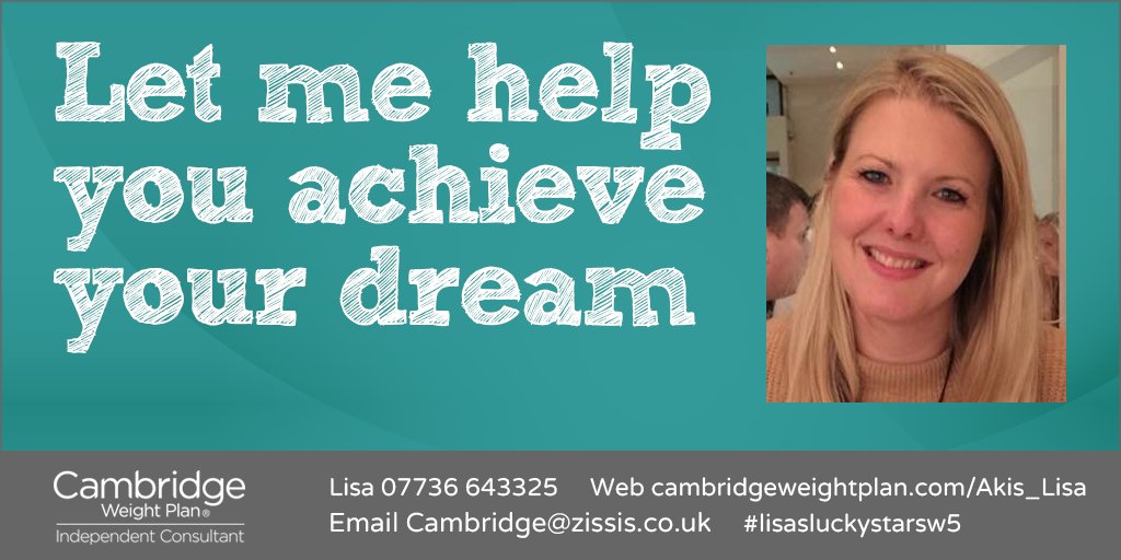 CWPWestLondon's tweet photo. Let me achieve your weight loss dream. Contact me to find out more.

Lisa: 07736 643325
Cambridge@zissis.co.uk

#CWP #CambridgeWeightPlan #WestLondon #London #Ealing #LoveLondon #EalingHour
#SouthEaling #Northfields #Hanwell #Bedfont #Acton #Chiswick https://t.co/fClVQLpmGA