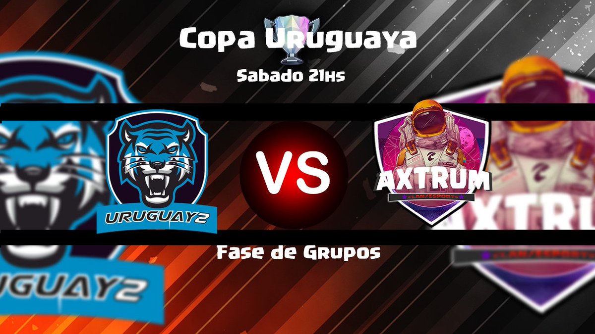 📆 Hoy, Sabado 02/06/18    🕧21:00🇺🇾 
⚔️ <a href="/2Uruguay/">uruguay2</a>  🆚 <a href="/Axtrum_Clan/">☆Axtrum☆</a>  
🏆 Copa Uruguaya 🗒️ FASE DE GRUPOS