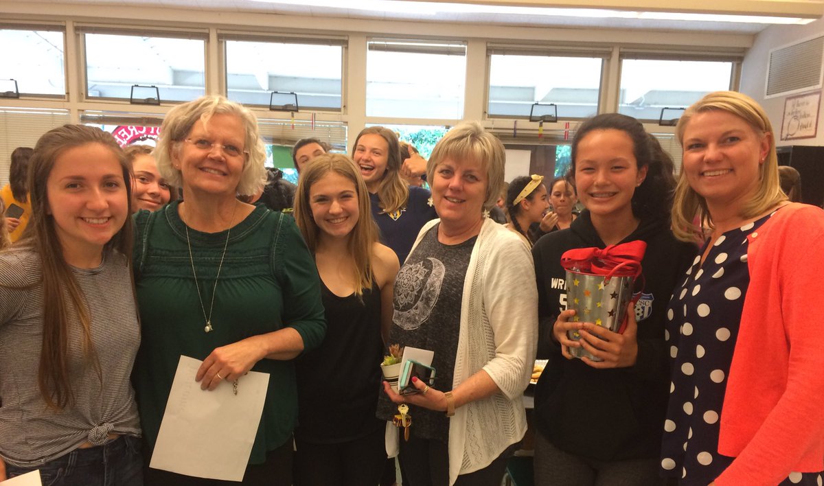 AlbaughB's tweet photo. We have awesome secret pals! Thanks, Ms. Freed, for fostering staff/student connections. Notice the happy photo bombers, too! #WCIproud #WCILeadership #History8 https://t.co/up61Tc3RWm