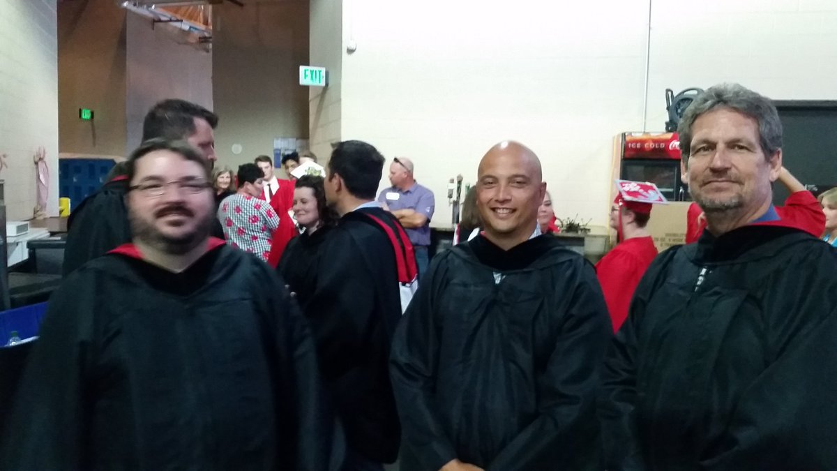 MHSCards's tweet photo. MHS staff is ready to look on as almost 200 Cardinals prepare to leave the nest! #MHSgrad https://t.co/copcriGaJu