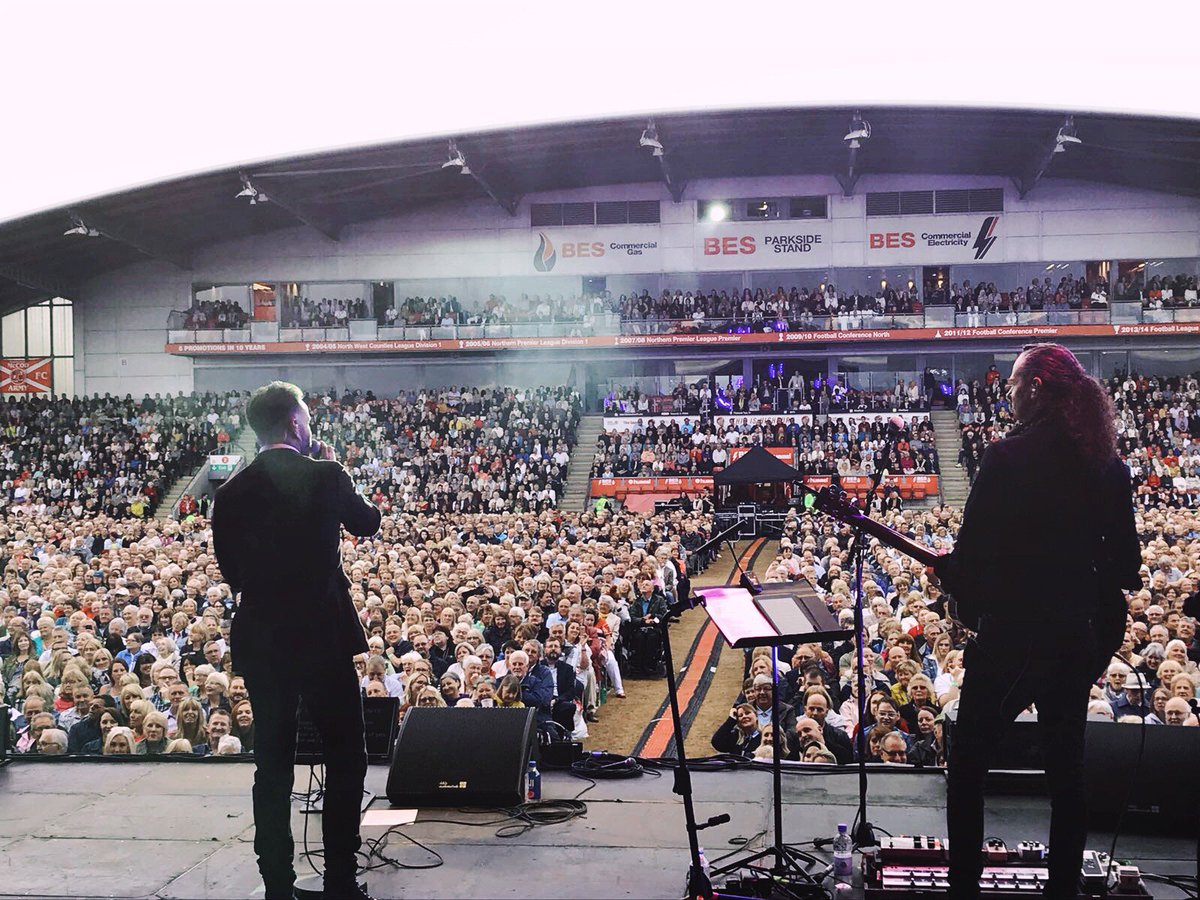Thrilled to be back in my hometown tonight to perform <a href="/ftfc/">Fleetwood Town Football Club</a>'s Highbury Stadium! #AlfieBoe #Homecoming