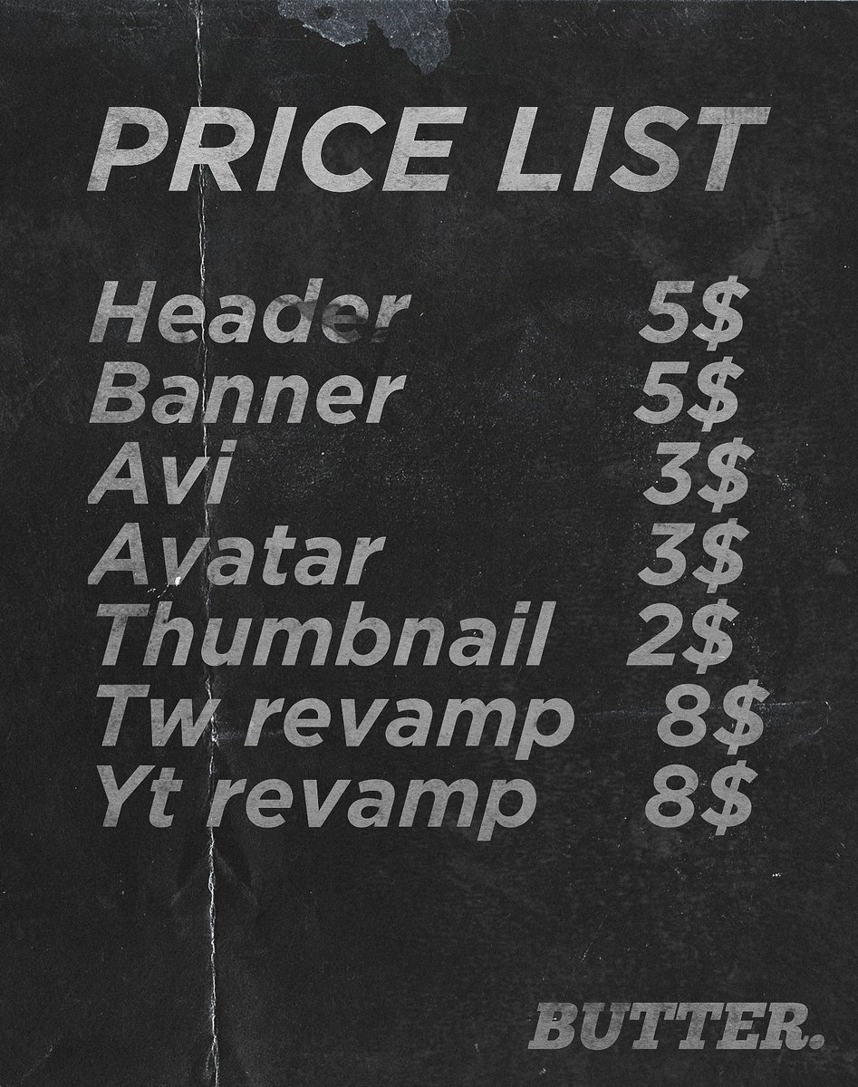 _Butter1's tweet image. Price list!
❤.