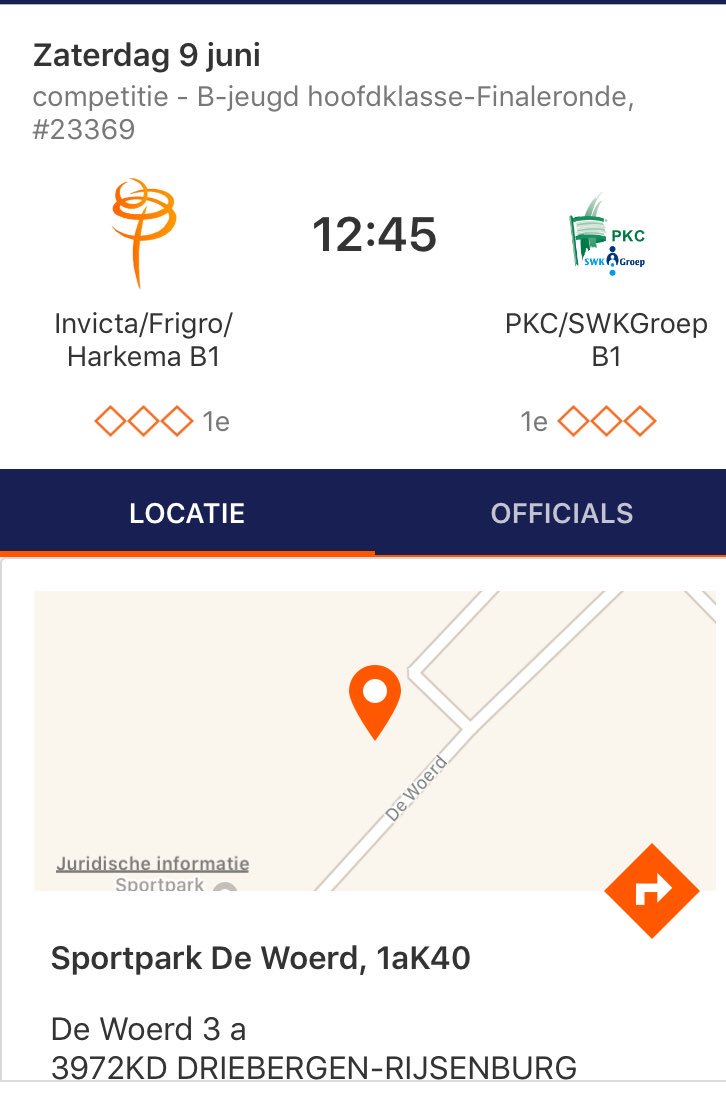 Zaterdag 9 juni as... halve finale HAVIC B1 - PKC B1 #hoofdklasse 12:45u in Driebergen-Rijsenburg