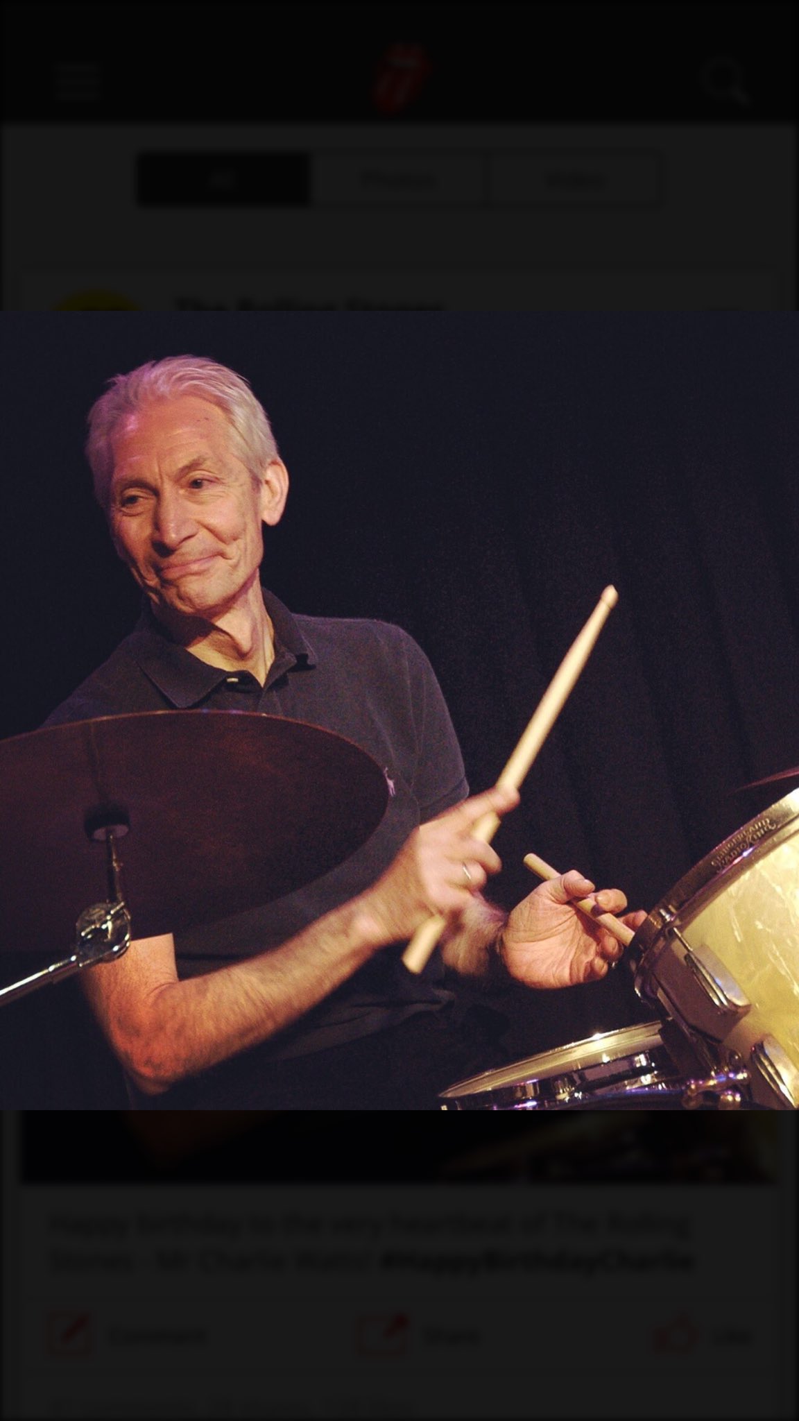 Happy birthday, Charlie Watts, 77. 