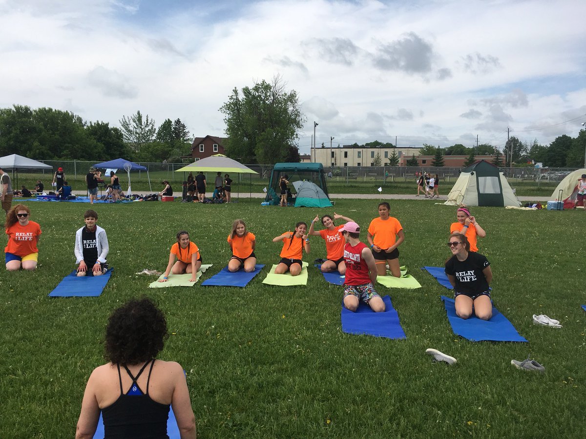 pfrelay's tweet photo. Yoga @ Relay!!🧘‍♀️🧘‍♂️ #relayforlife2018 https://t.co/Tvp3WneTVx