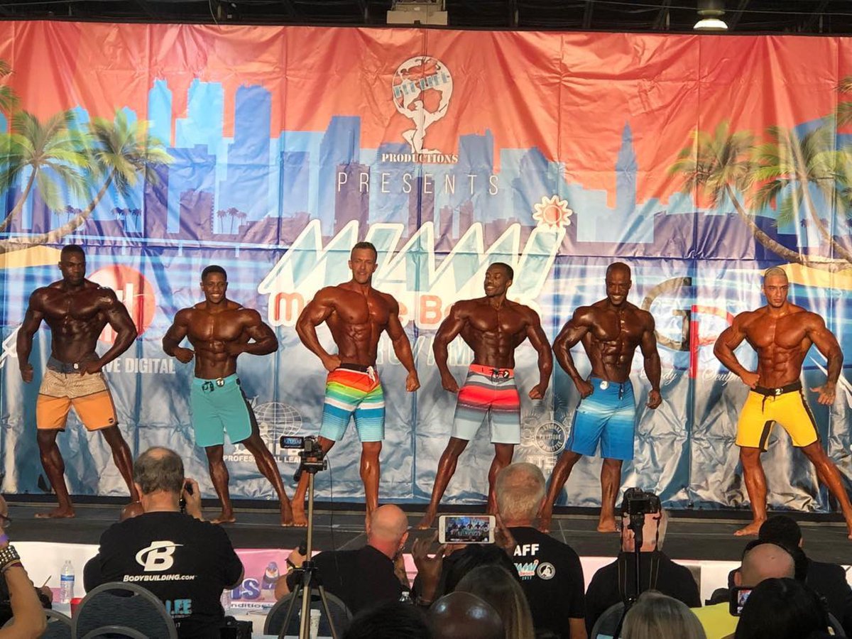 MrOlympiaLLC's tweet photo. Via @fitlife_productions
Men’s Physique Pro First Call Outs!!! #MiamiExpo #fitnessevent #MiamiMuscleBeachPro #MMBP #2018MMBP #miamievents #MiamiInternationalFitnessExpo #lifestyle_miami #doinmiami #305life #miamifitness #miamifit #miamimusclebeach #MIFE2018 https://t.co/NM6omSou9e