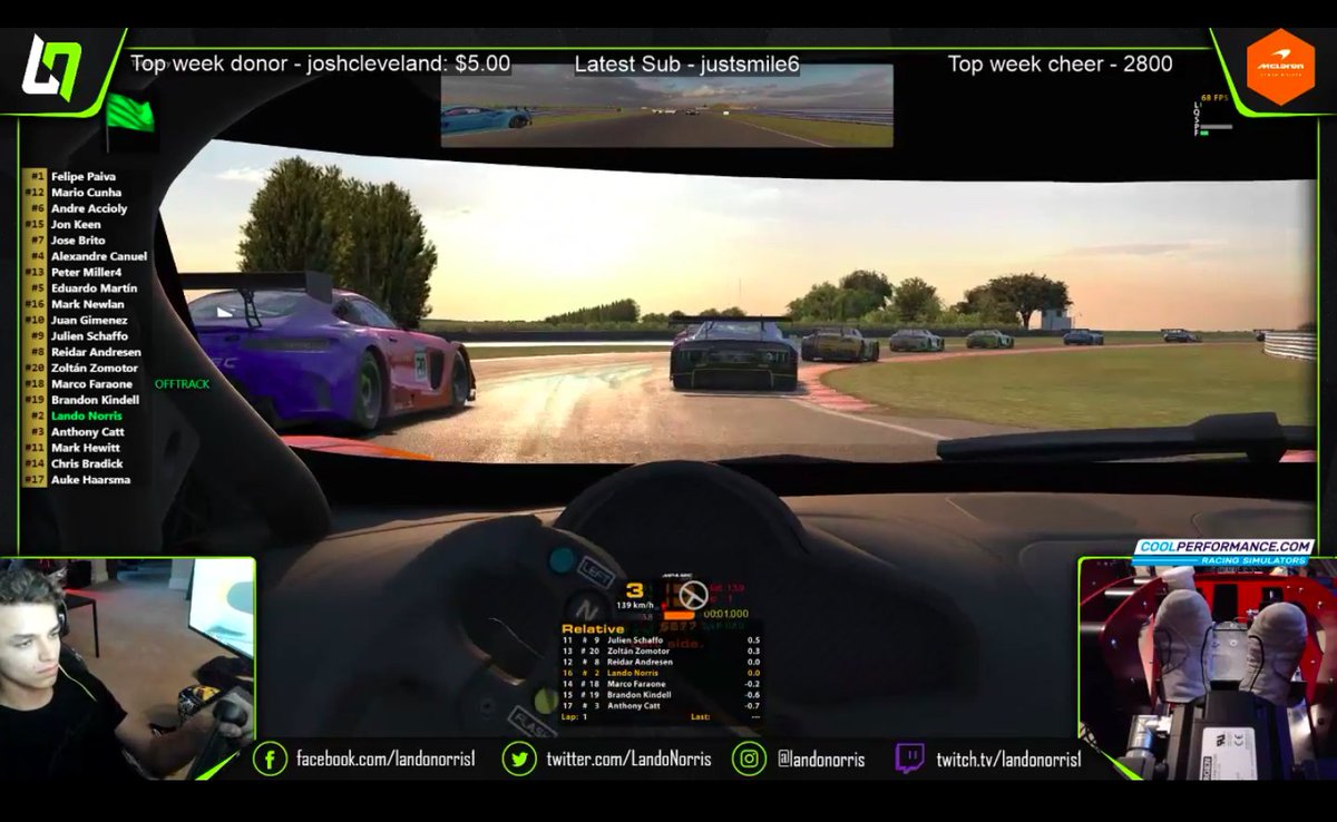 F1Instant's tweet image. Bored with no F1 or F2 action this weekend? 😴

Chat and watch current F2 leader @LandoNorris race it out over on Twitch!👇
twitch.tv/landonorris