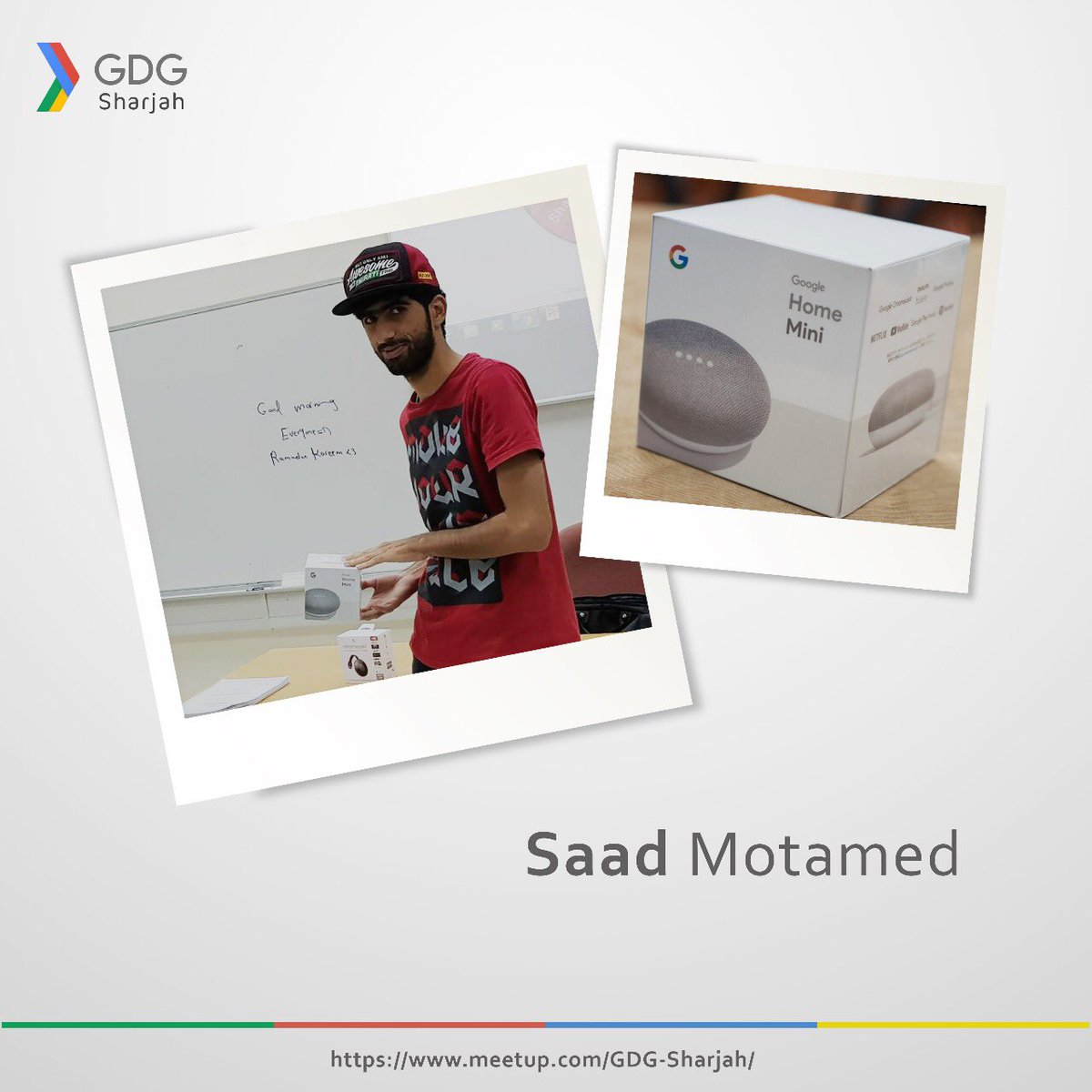 GDGSharjah's tweet photo. The lucky winners in the draw at the Google IO Extended 2018
.
.
#GDG #GDGsharjah #google #io18 #GDGMENA #WTMmena #WTM #ArabWIC #openUAE #sharjah #uae #io18extended #googleioextended https://t.co/CE0Z5ZLTPx
