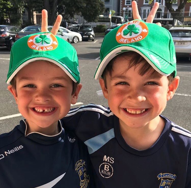 stmochtasfc's tweet image. Happy Saints. Hugo and Max pictured supporting @FAIreland at tonight’s game @AVIVAStadium. 
#coybig #thanksjosh