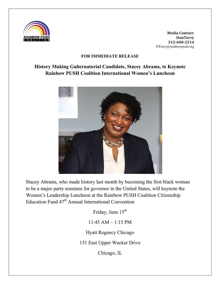 History Gubernatorial Candidate Abrams Keynote Intl Women Luncheon