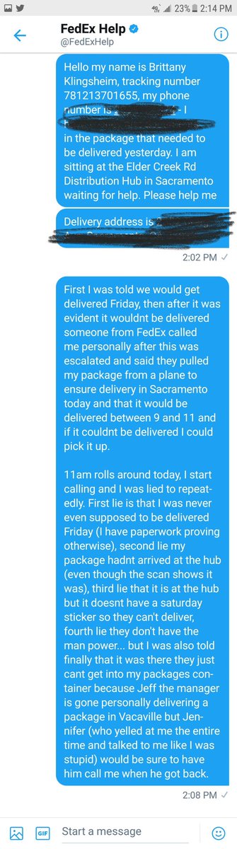MrsBKling's tweet photo. @FedExHelp I sent the DM as Erica requested. https://t.co/PS8FRsckd4