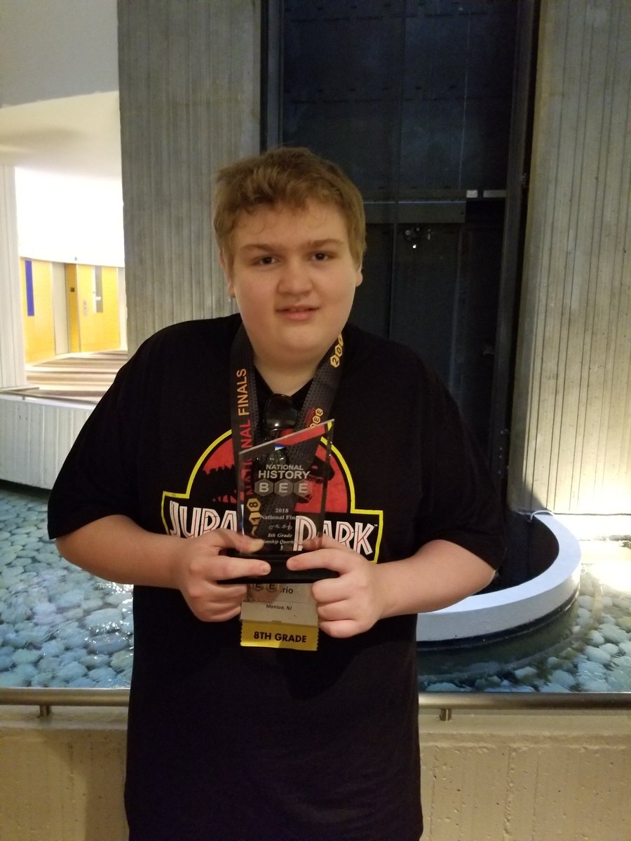 Finalist in the National History Bee. This kid right here worked so hard and I couldn't be prouder 
#nationalhistorybee #quarterfinalist #repclearview @CRMSPrincipal84