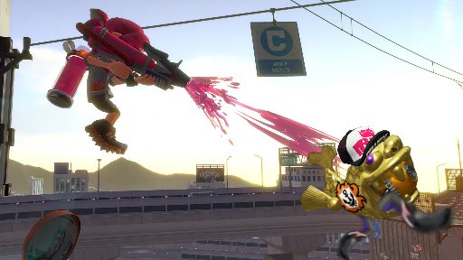 SplaToomlp's tweet image. こいつは「イキャッピー」。アタマのギアに擬態するができ、またそれを敵やモノに投げることで「キャプチャー」することができるぞ。強い相手やステージギミックをキャプチャーして、試合を有利に進めよう。