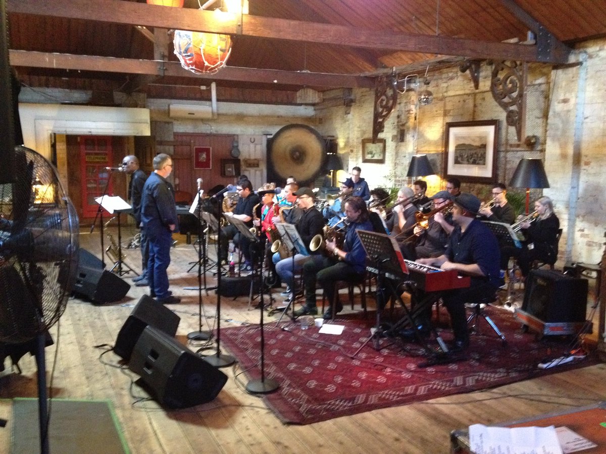 Amazing big band rehearsal <a href="/BakehouseStudio/">Bakehouse Studios</a> yesterday in Melbourne with <a href="/maceoparker/">Maceo Parker</a> - gonna be a great show <a href="/MelbJazzFest/">Melbourne Int'l Jazz Festival</a> tonight!!