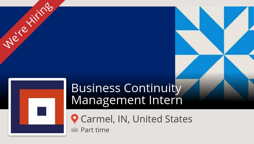 Business Continuity #Management #Intern (#job) wanted in #CarmelINUnitedStates. #CNOFinancialGroup workfor.us/cnocareers/3hc4