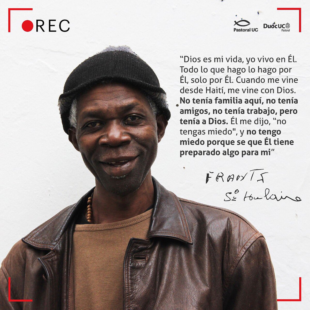 razonencristo's tweet image. Les compartimos un MiniREC de Frantz: Desde Haití llegó a Chile hace ocho meses y pertenece a la Fundación FRÈ

¡Ponle like y comparte!

#REC #MiniREC @SomosFre #MigrantesChile