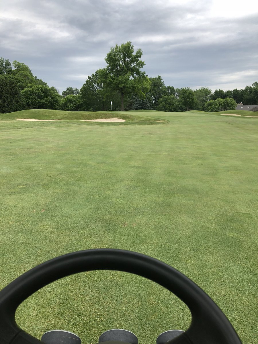 Mieske_tre's tweet photo. A little Saturday evening dry cut on fairways. Cleaning up for the Velie Cup tomorrow. #nobaskets https://t.co/OYTeRzUaeh