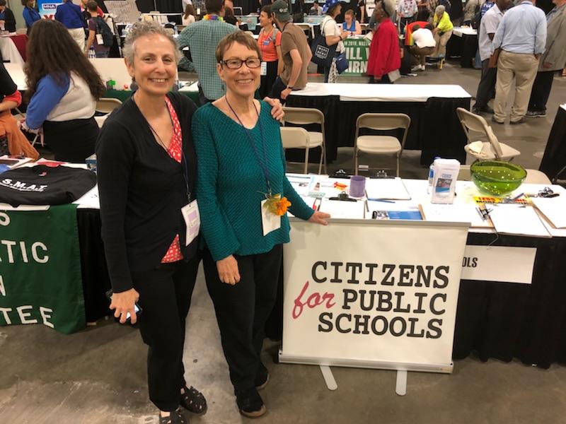 Mass_CPS's tweet image. I had a great day wo-manning the Citizens for Public Schools table at the Democratic Convention with CPS President Ann O&apos;Halloran, schmoozer par excellence. So many public education advocates, so many great conversations! #FundOurSchools #LessTesting