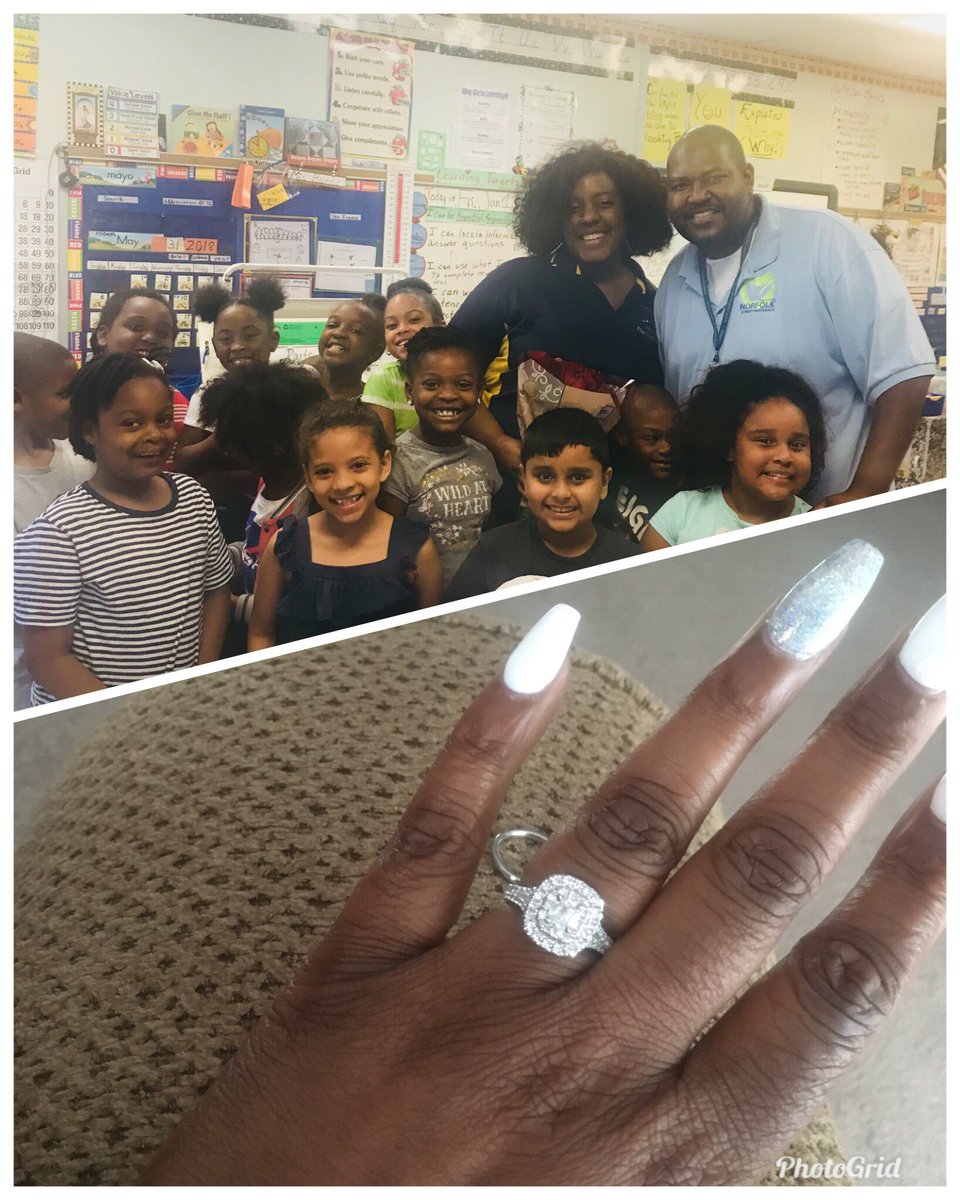 MissBaileyMAT's tweet photo. I said yes!!! I was happy to share this moment with my students, coworkers and friends. #nes #teacherlife #love ❤️ https://t.co/60H67mx0ti