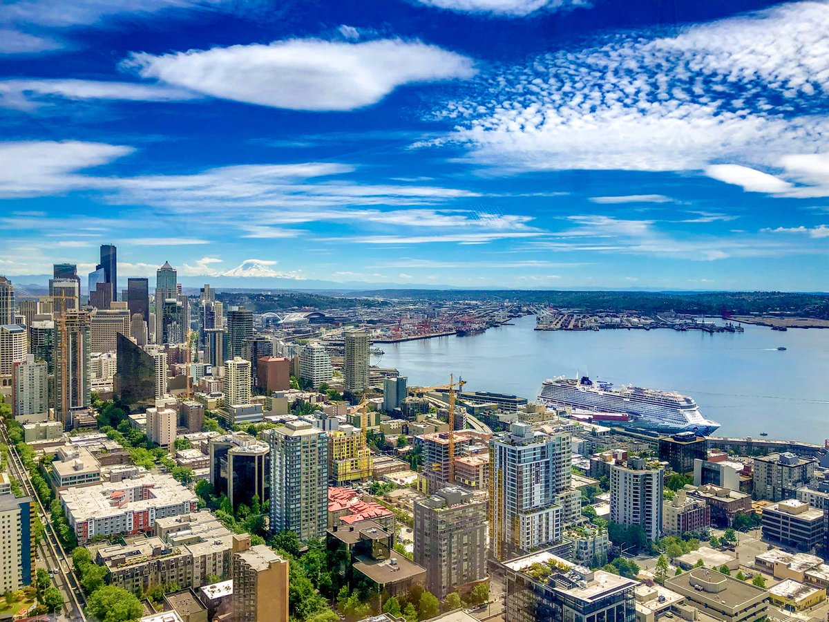 CruiseNorwegian's tweet photo. Home sweet homeport! #NorwegianBLISS inaugural journey complete. Let the summer Alaska cruises begin. 🐋 https://t.co/3UOGcBs4pT
