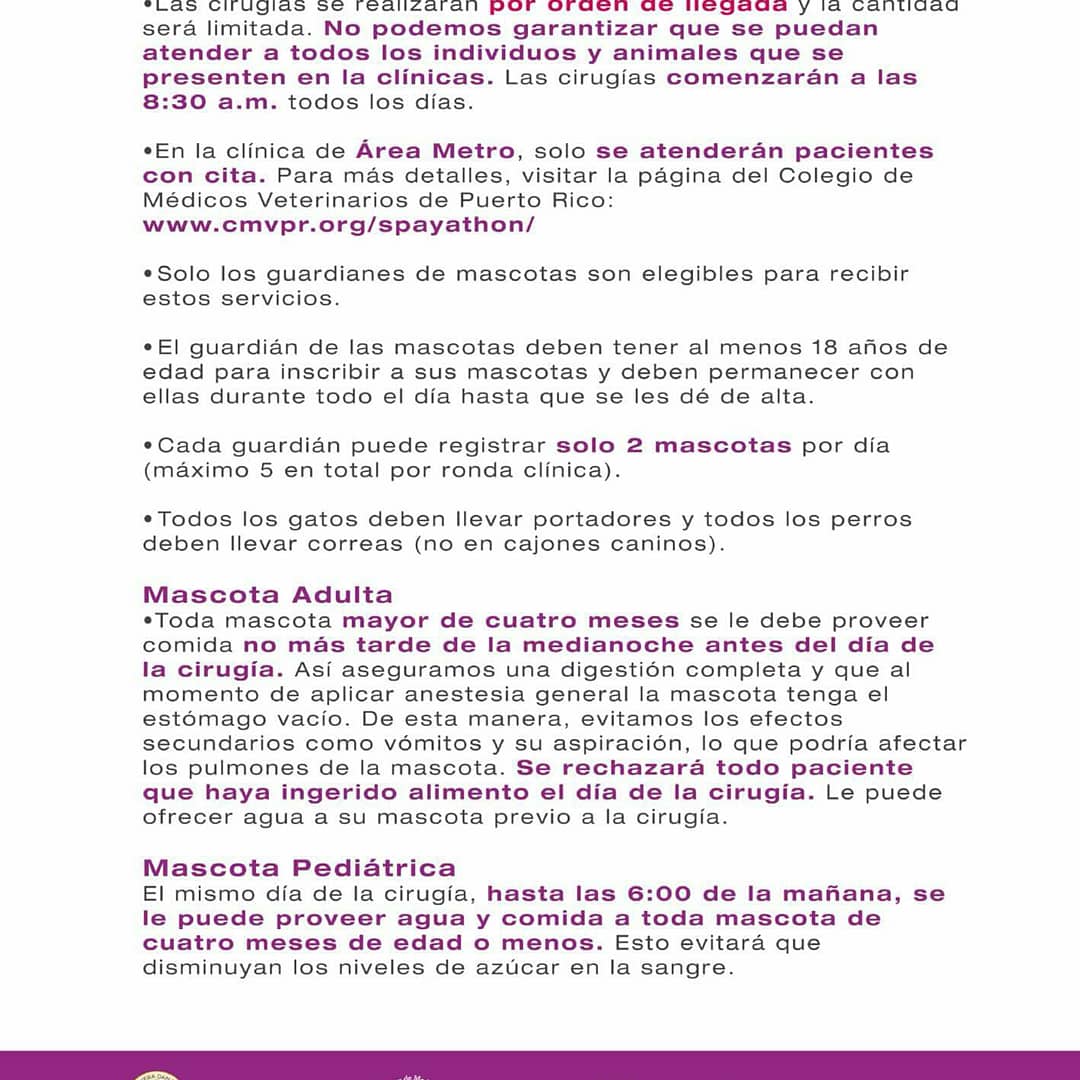 SASFAPR's tweet photo. Spayathon for Puerto Rico
¡Evento histórico!1ra vez se realiza un evento de operación gratuita en 7 lugares en la  Isla.

Agradecemos el esfuerzo para hacerlo una realidad a @HumaneSociety, @BeatrizRossello
Colegio Médicos Veterinarios de PR y organizaciones internacionales. Rt https://t.co/w4alrjN4LB