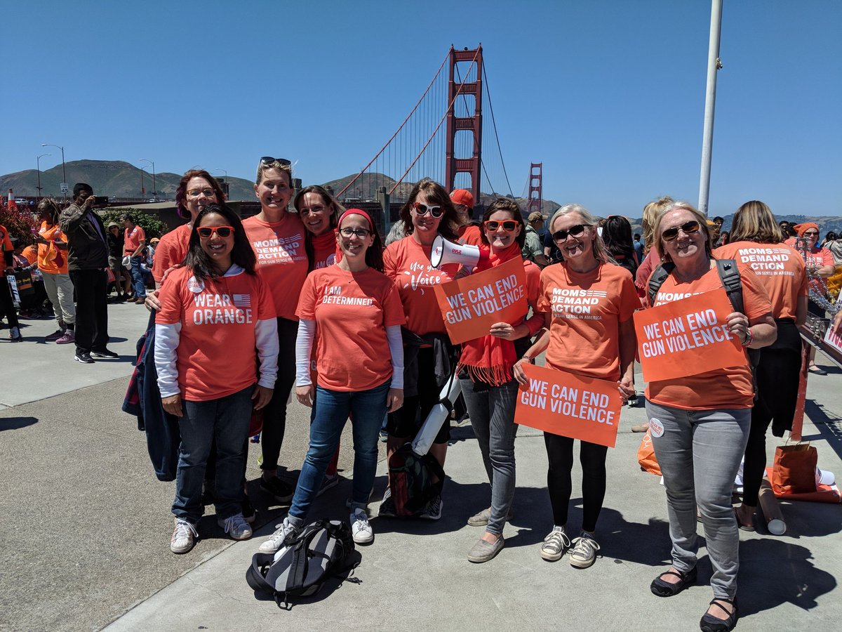 San Francisco march across the Golden Gate Bridge for #WearOrange. 

#EndGunViolence #ExpectUs #caleg #KeepGoing <a href="/MomsDemand/">Moms Demand Action</a>