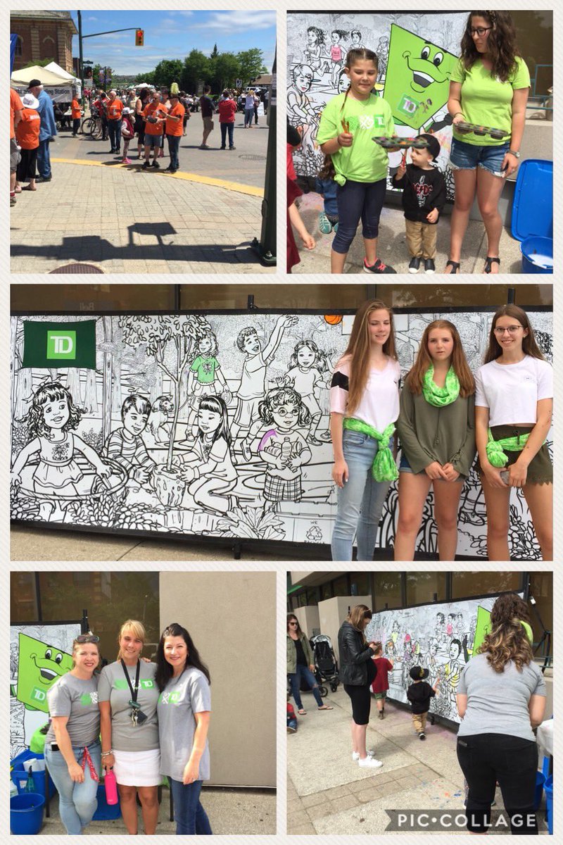 And the fun continues on day 2 of the Orangeville Blues and Jazz Festival! The mural was a ‘monster’ success 🤣 Special thanks to our TD volunteers! #community  #tdmusic  #objf