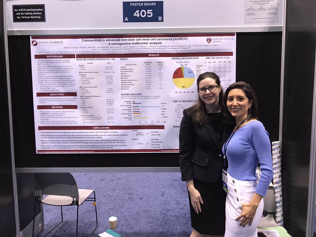 Proud of <a href="/NMartinezChanza/">Nieves</a> sharing the results from largest dataset on #cabozantinib in non-clear cell #kidneycancer Many great colleagues' contributed! #asco18 @danafarber