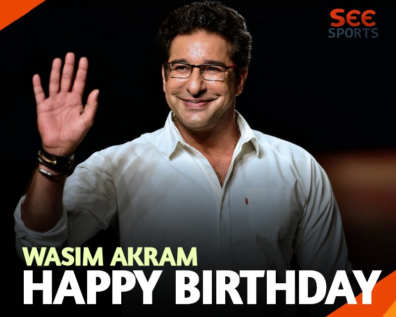 We wish you a very Happy Birthday Wasim Akram!  