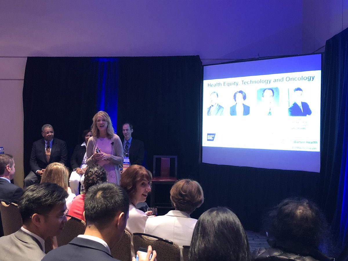 Watson Health’s @Lisa_Rometty kicks off event on Health Equity, Technology and Oncology, with @AmericanCancer and @IBMWatsonHealth #ASCO18