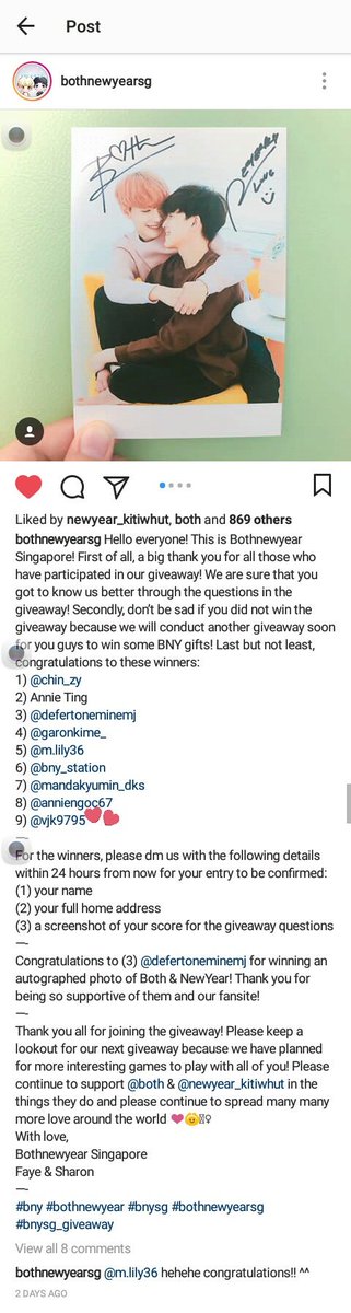 VJK9795's tweet photo. 2017.06.01 — 2018.06.01

Happy 1st Anniversary ivy &amp; @helloimnewyear @mynameisboth 
I know it's too late but it's okay right huhu I'm very busy these days😭
And that day June 1st,I won the giveaway from @bothnewyear_sg  I'm speechless, the best gift ever /goosebumps #BothNewyear https://t.co/GNn4jwdUV7