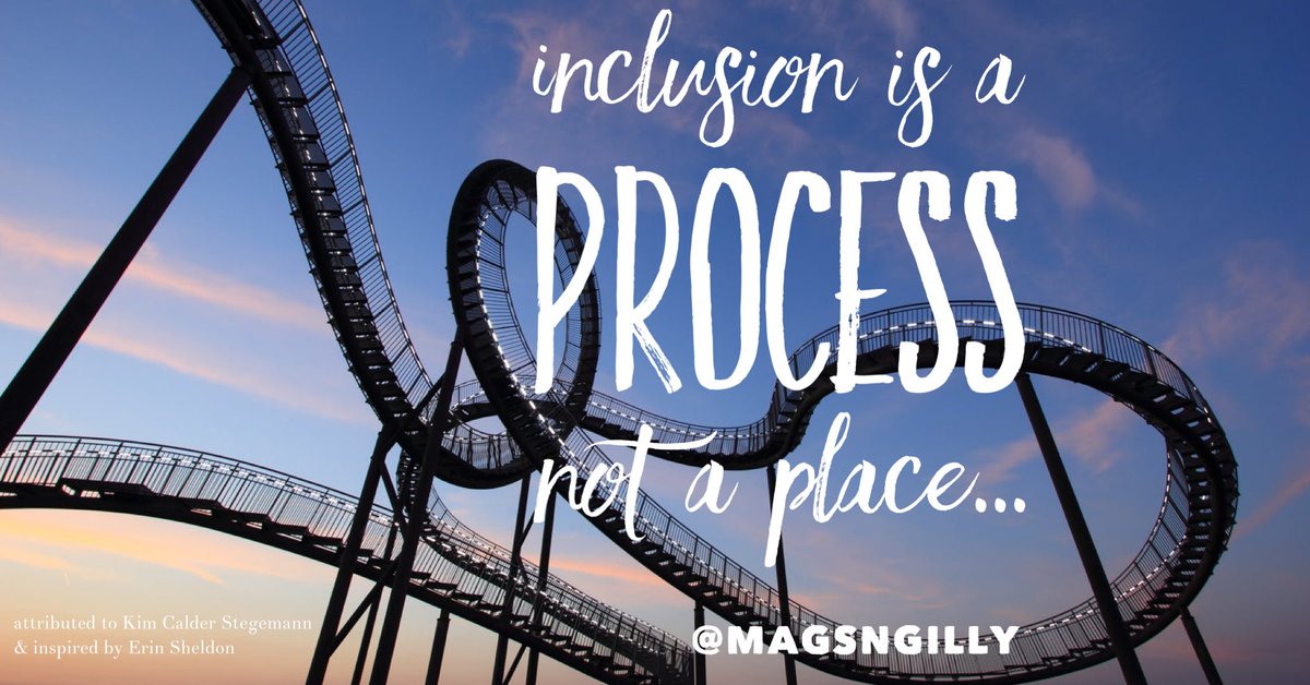 MagsNGilly's tweet photo. Inclusion is a collaborative process— not a place. #INCLUSION #NOTaPLACE #PresumeCompetence
Quote attributed to @kcalders and inspired by @sheldonerin https://t.co/s6Rp6bqToT