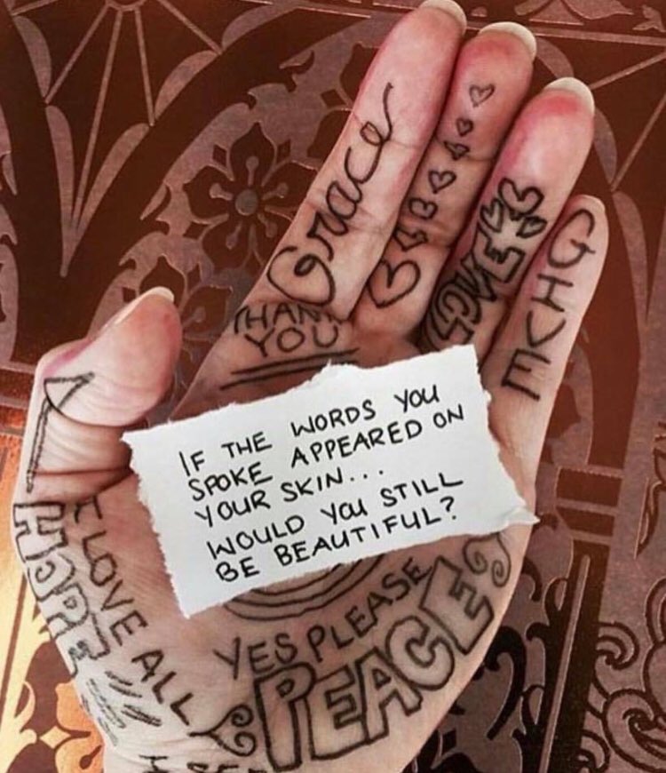Kindness reflection:

"If the words you spoke appeared on your skin...
Would you still be beautiful?"

#bekindEDU