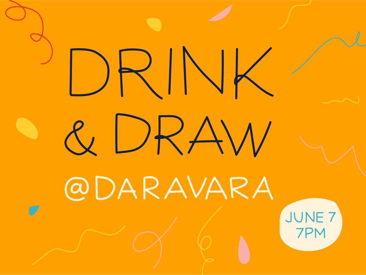 GDCABnorth's tweet photo. The GDC is hosting its first ever Drink and Draw meet up at Daravara on Thursday June 7 from 7-10pm. Come hang out and grab a beer, or a few, and draw with your fellow GDC buds. This fun and relaxing night of drawing is open to artists of all experience levels and backgrounds! https://t.co/FR50W7Lhk8