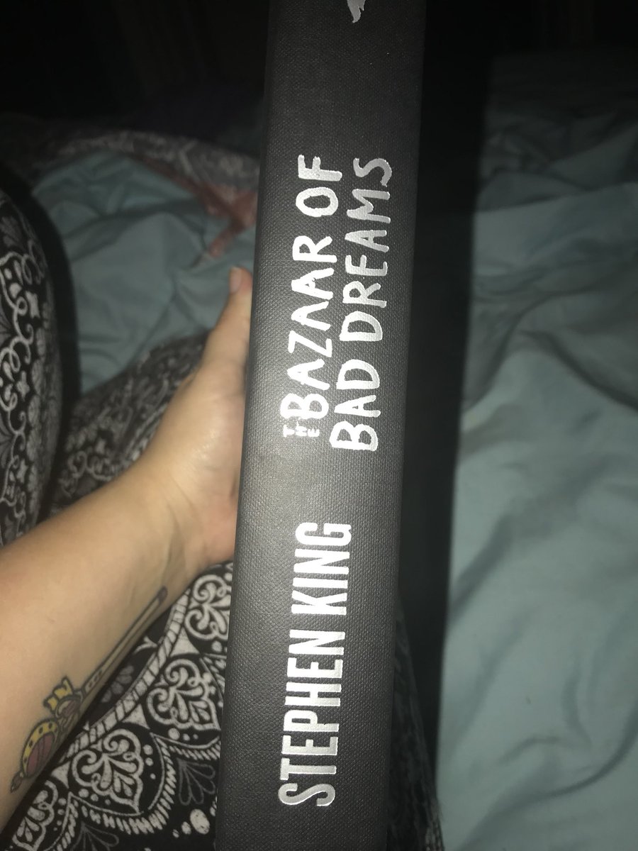 Got a $4 @StephenKing book from a local discount store. Not sure how, but there’s a lot of typos in it. Still an amazing read though. #discountbook