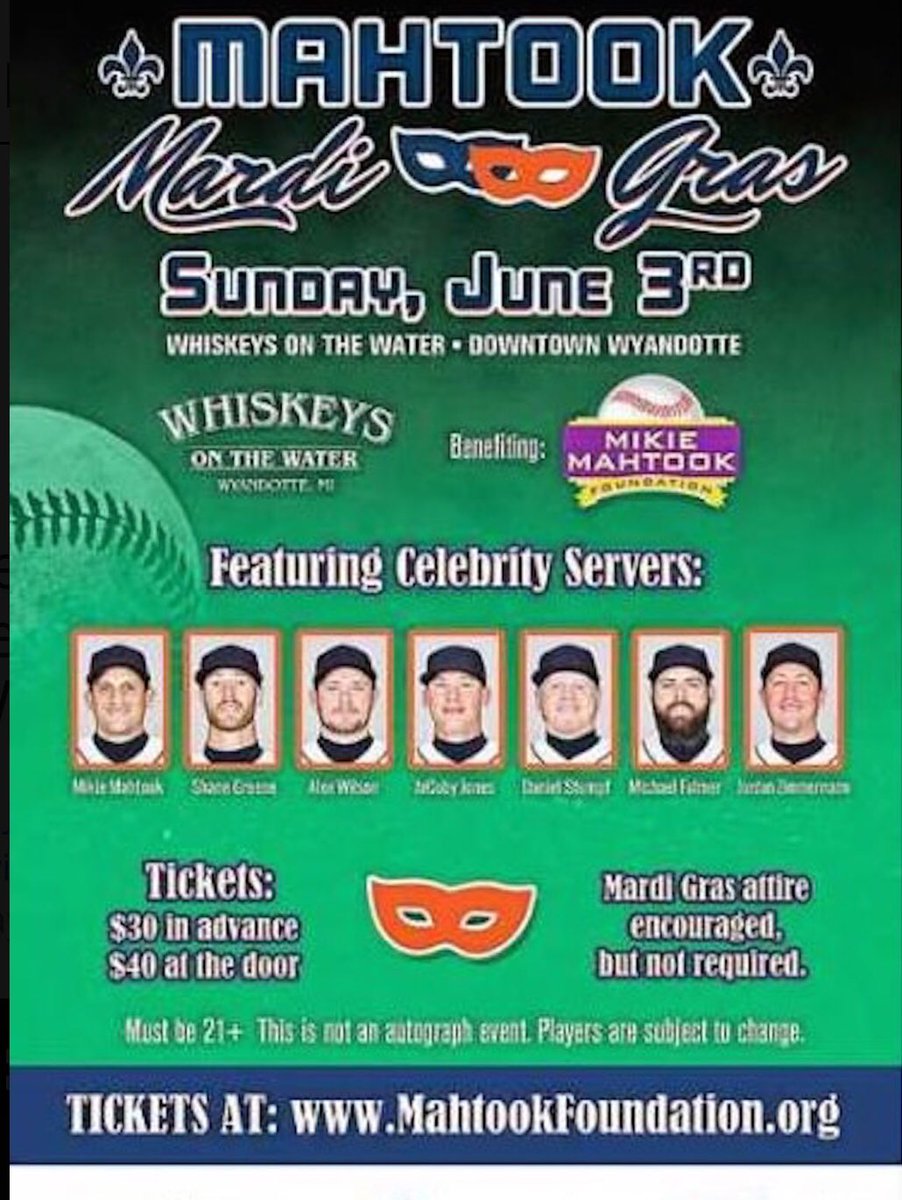 WhiskeyOTWater's tweet photo. Join us tomorrow for a great time! Get your tickets today! @tigers @DetroitTigersPR https://t.co/48YHslGCPv