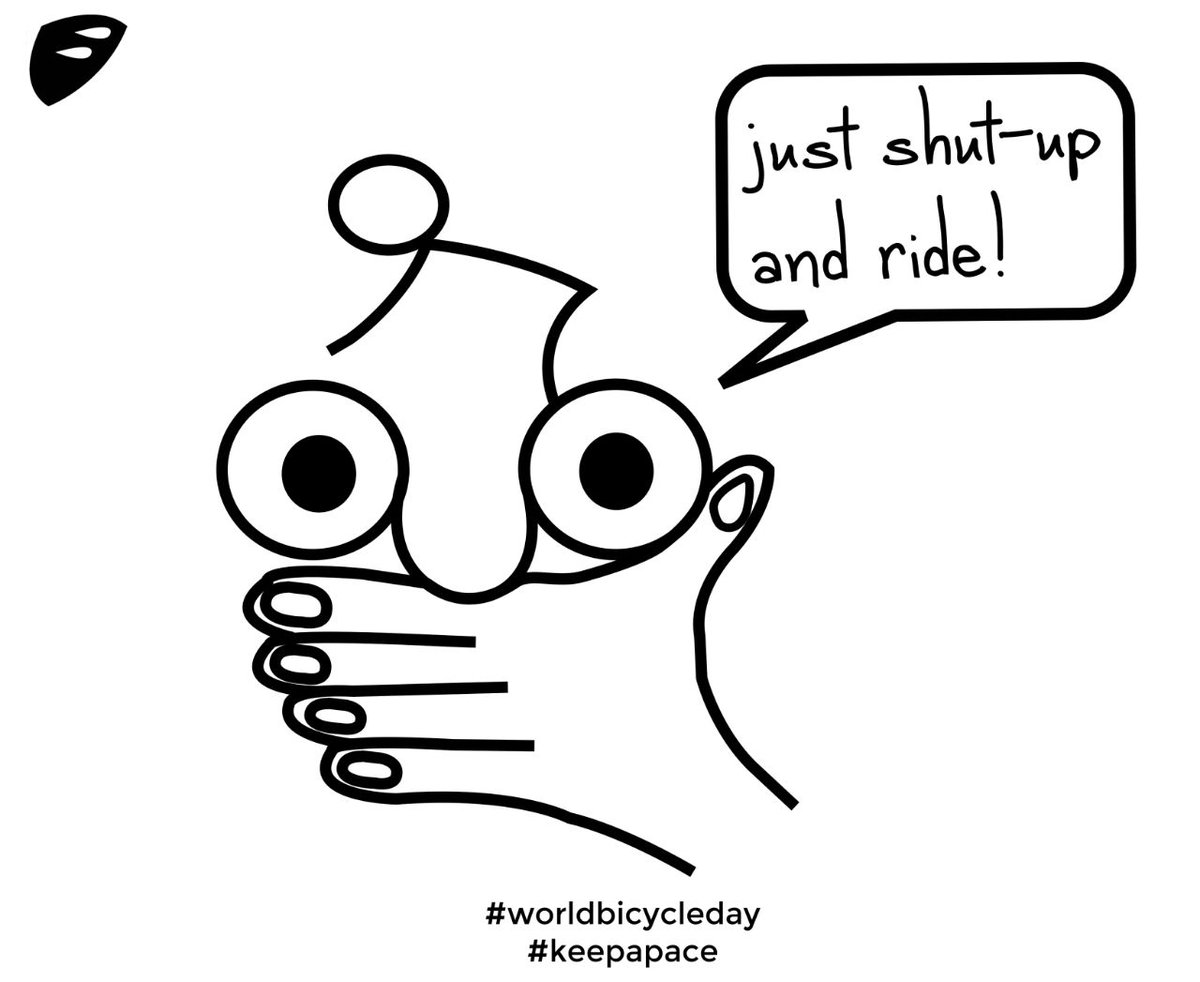 Bicycling rules
Ride often, brake less & shut-up!
#WorldBicyclingDay #bicycleday #Bicyclingrules #keepapace @amazonIN amzn.to/2F6w7rj