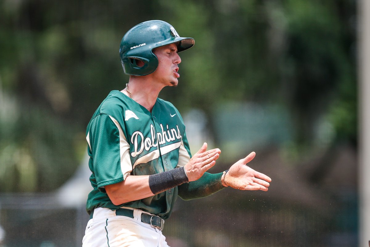 JUBaseball's tweet photo. HOLY MOLY CORY GARRASTAZU! 
The senior ROBS Austin Langworthy of a home run to right, reaching OVER the 325-foot wall at McKethan Stadium! #SCTop10 @SportsCenter https://t.co/Z7kMtLVgbE