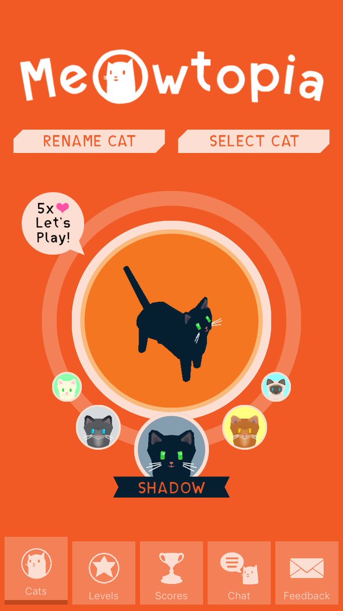 RobocatRampage's tweet photo. A new cat selection screen! Making game UI is fun! This is going into our big update today! Version 1.9.7 of Meowtopia coming soon! #screenshotsaturday #meow https://t.co/cmMNOjxFHU