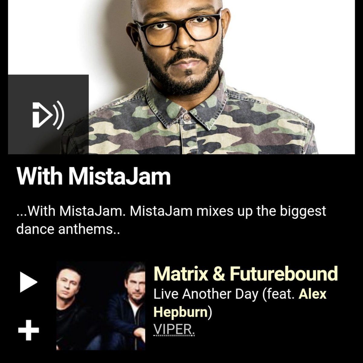 ViperRecordings's tweet image. Massive thanks to @mistajam for the spin of @matrixandfuture ft. @AlexHepburn #LiveAnotherDay on @BBCR1 📻 bbc.in/2HhH35s
