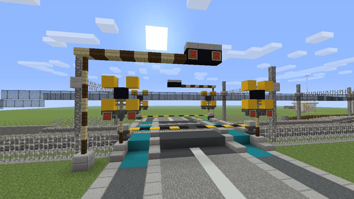 おめが A Twitter Mod一切なしで踏切完成 マイ鉄ネット マインクラフト Minecraft 鉄道 Wiiu