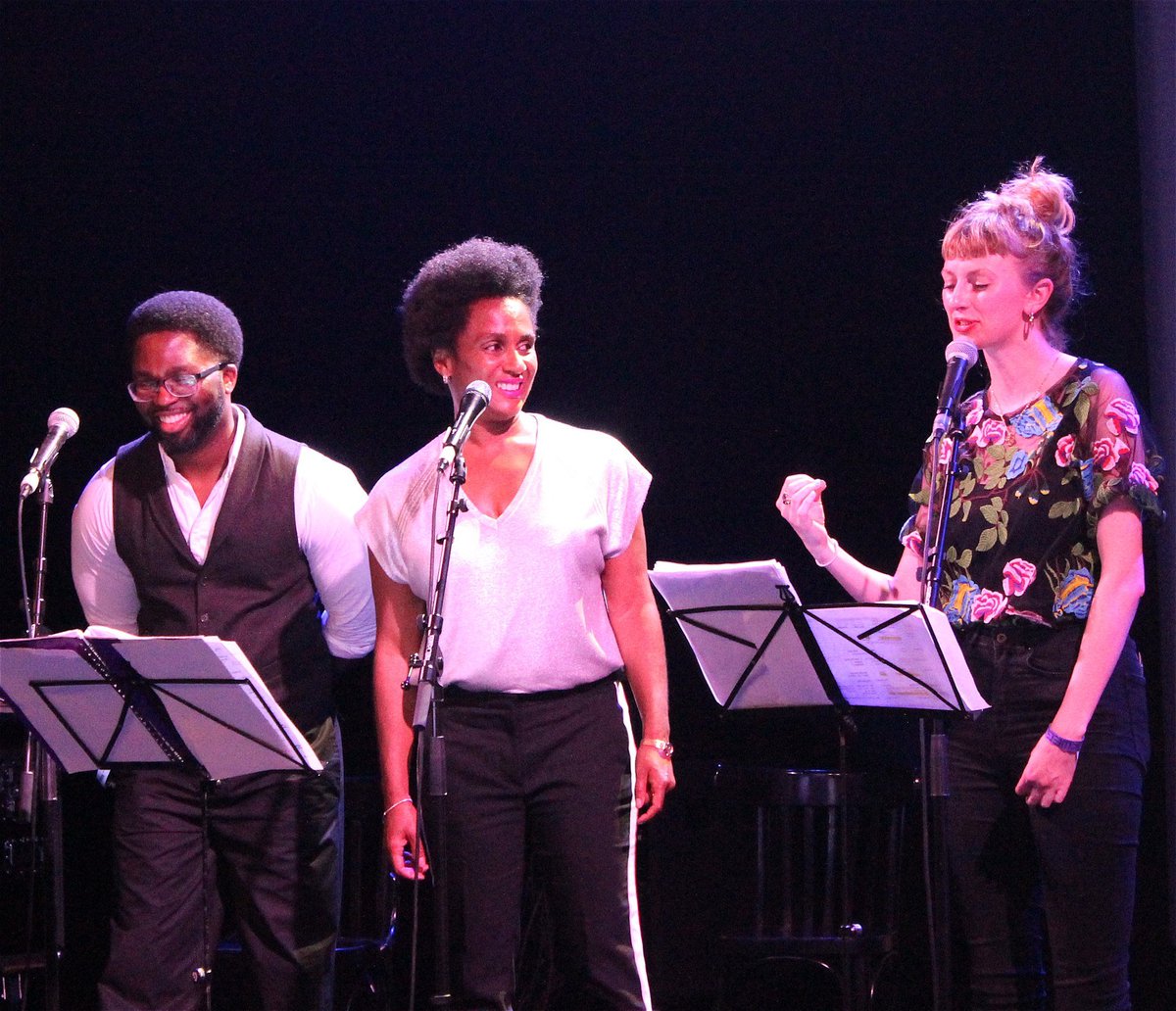 SpokenBeatNight's tweet photo. Jacob Sam-La Rose, Jeannine Valeriano and Madi Maxwell-Libby at Spoken Beat Night #30 in @melkweg last Friday. We had a great time both on stage and off https://t.co/5iX9rA63y8