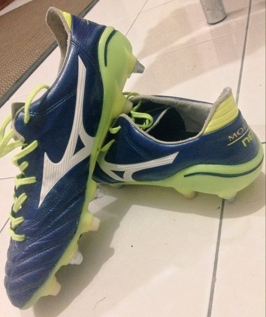 AmirulFaizSB's tweet photo. New gear . Cheeehhoo #Mizuno #MoreliaNeoII #MixStud #SG https://t.co/6a1qbdb7bg