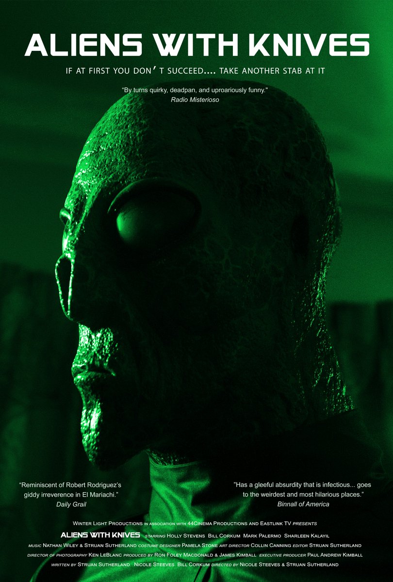 paulkimballfilm's tweet photo. Very proud to announce that Aliens With Knives has won Best Comedy at the @lafilmawards, and Holly Stevens has been awarded an Honorable Mention as Actress. Congrats to the entire cast and crew! Thanks to @Eastlink and @NSBI for their support of the #Cinema902 series. #indiefilm https://t.co/kdpRg9a1iO
