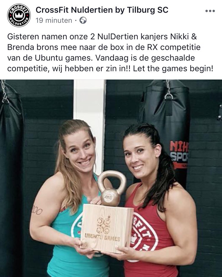 CF_NulDertien's tweet photo. Wat een prachtige prestatie van deze twee kanjers, brons bij de RX competitie van de Ubuntu Games 2018! #CrossFit #RX #crossfitgames #Tilburg @sportintilburg @BDsport @013actueel @CF_NulDertien #fitlife #fitgirls @RogueFitness @CrossFitNL #ubuntugames2018 https://t.co/yNysBdiaqV